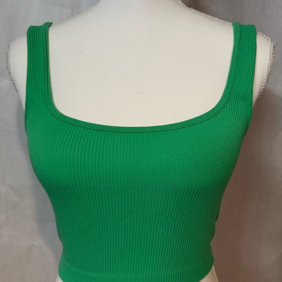Zara Vibrant Green Ribbed Tank Top - Picture 6 of 7